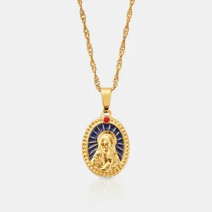 Enamel Virgin Mary